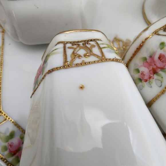 Complete Vintage Nippon Condiment Tray S&P Mustard Pot w Spoon Toothpick Holder - Picture 13 of 16